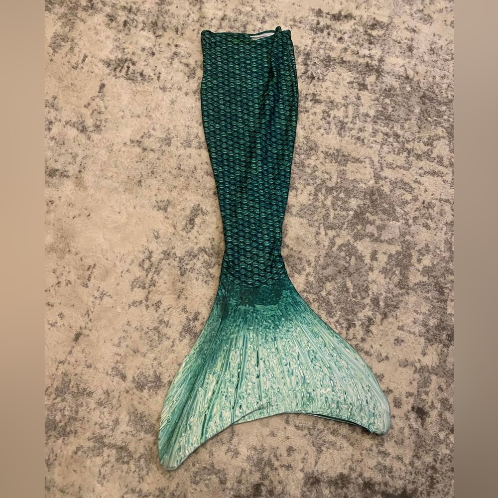Mono-Fin Jr. & Mermaid Tail- Green with Blue Hues